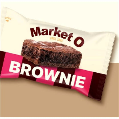 [Orion] Market O Real Brownie 120g x 2 Boxes Bundle - Long Shelf Life Premium Chocolate Snack, Shelf-Stable Fudgy Cake (Authentic)