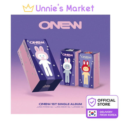 [Pre-order] ONEW 1st Single Album Illusion Plush Keychain KPOP Album (JJING-NYANG Ver./JJING-MEOK Ver./JJINGSE Ver.) + Free Gift