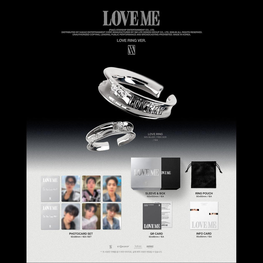 [Pre-order] SHOWNU X HYUNGWON EP [LOVE ME] (LOVE RING VER.) Limited Edition + Free Gift