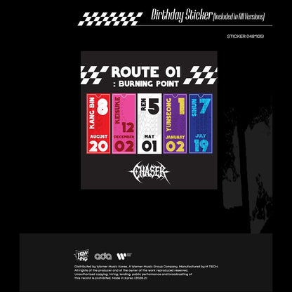 CHASER - ROUTE 01 BURNING POINT (GRID ver. / APEX ver. / OVERALL ver.) + Free Gift