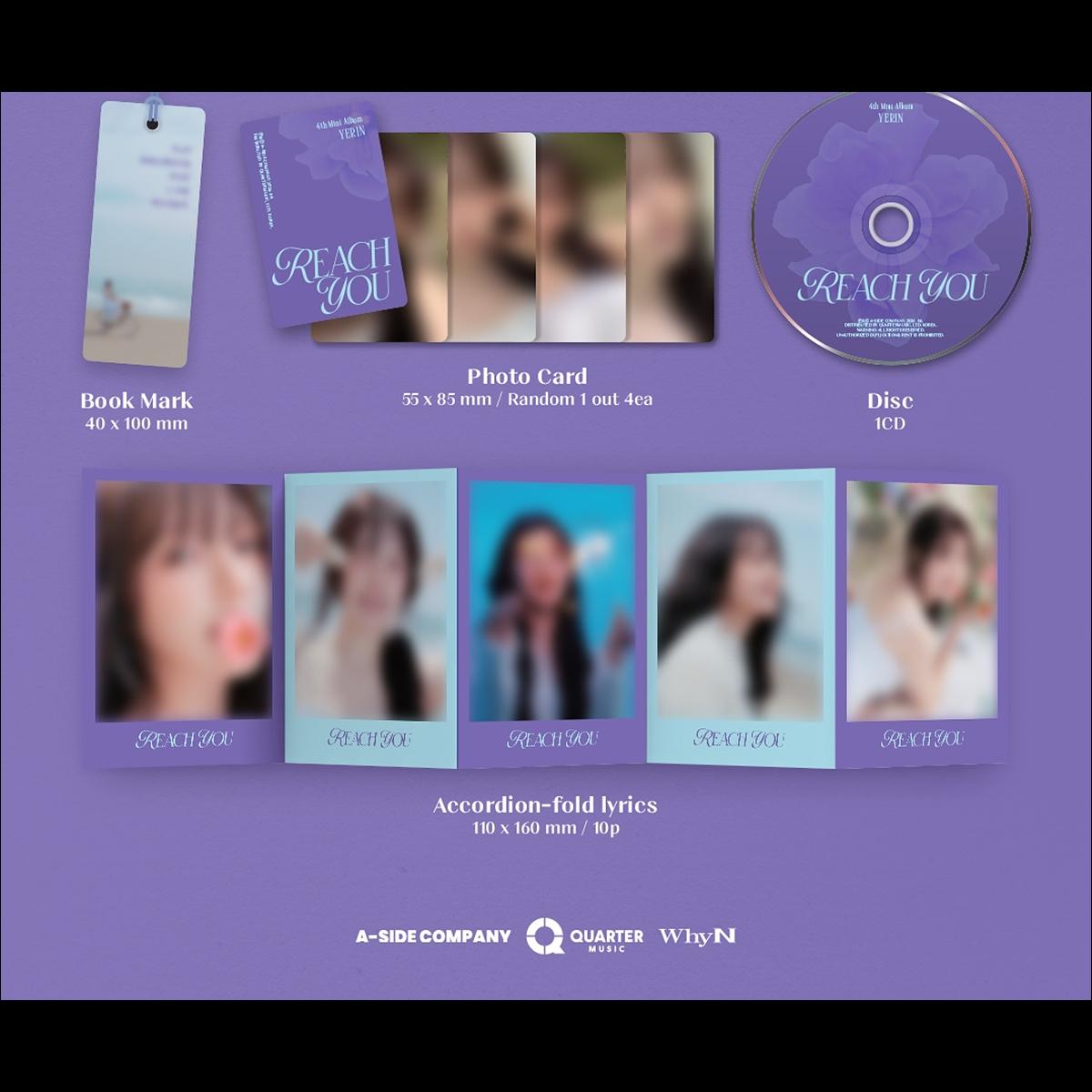 YERIN [REACH YOU] Digipack ver. + Free Gift