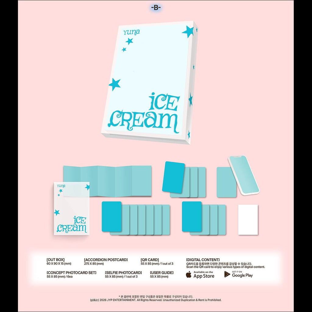 YUNA (ITZY) [Ice Cream] POCAALBUM A / B Ver. + Free Gift