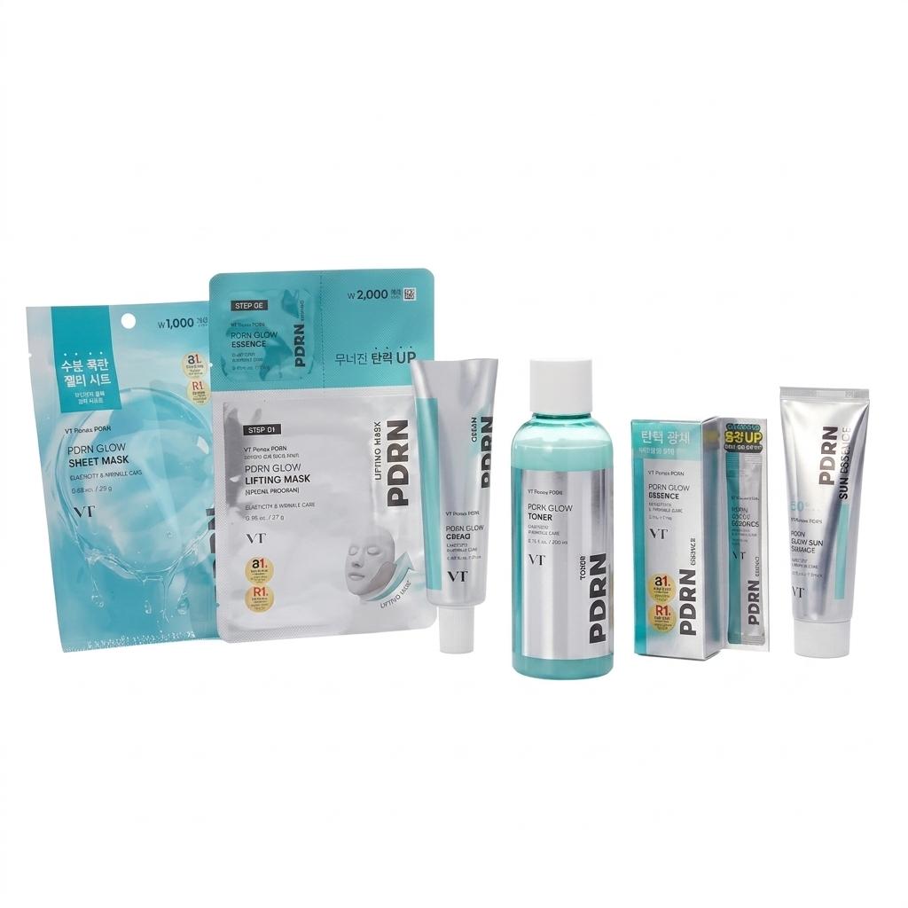 [VT Cosmetics] PDRN Glow Line - Toner, Cream, Sun Essence, Mask, Essence Ampoule | Panax PDRN for Radiant & Firm Skin, K-Beauty Premium Skincare