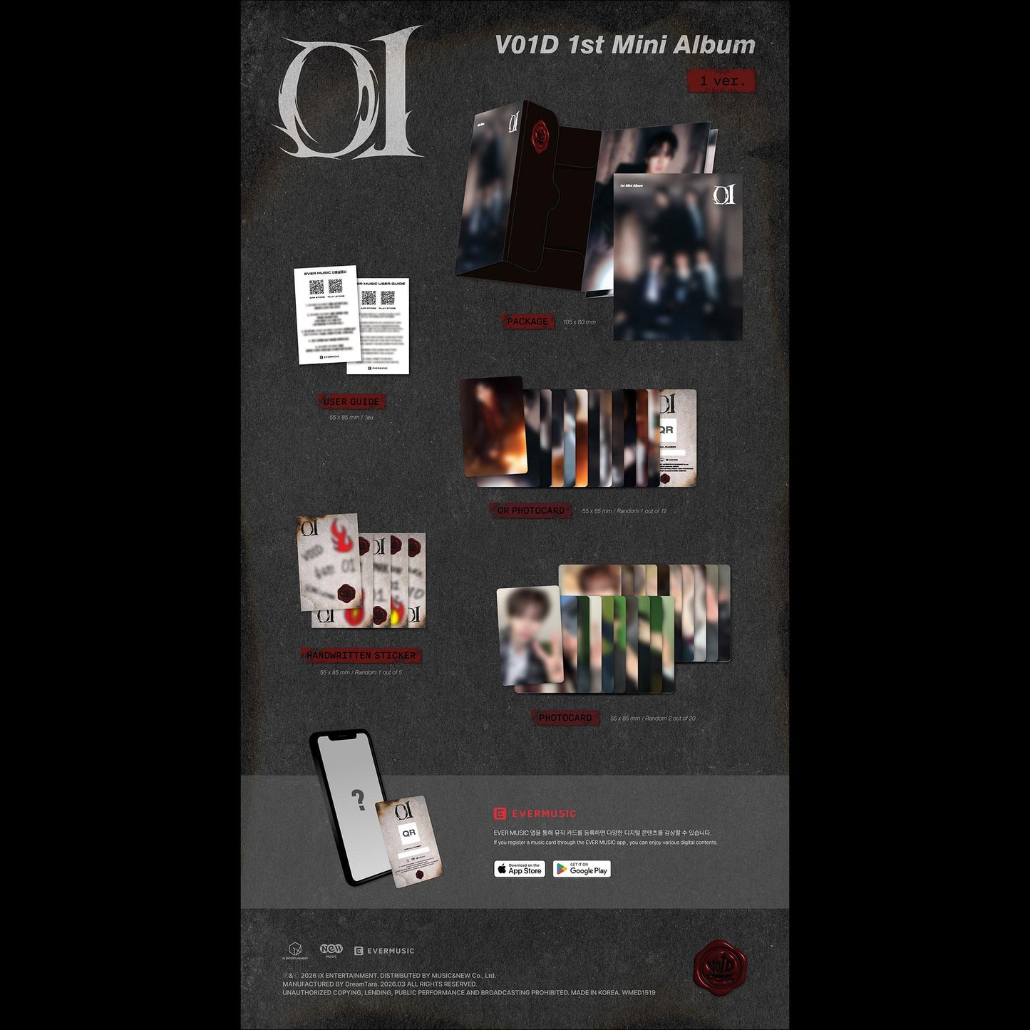 V01D 1st Mini Album [01] [EVER ver.] + Free Gift