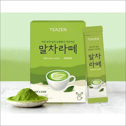 TEAZEN MATCHA LATTE (14.5g x 7 pcs) x 2 BOX