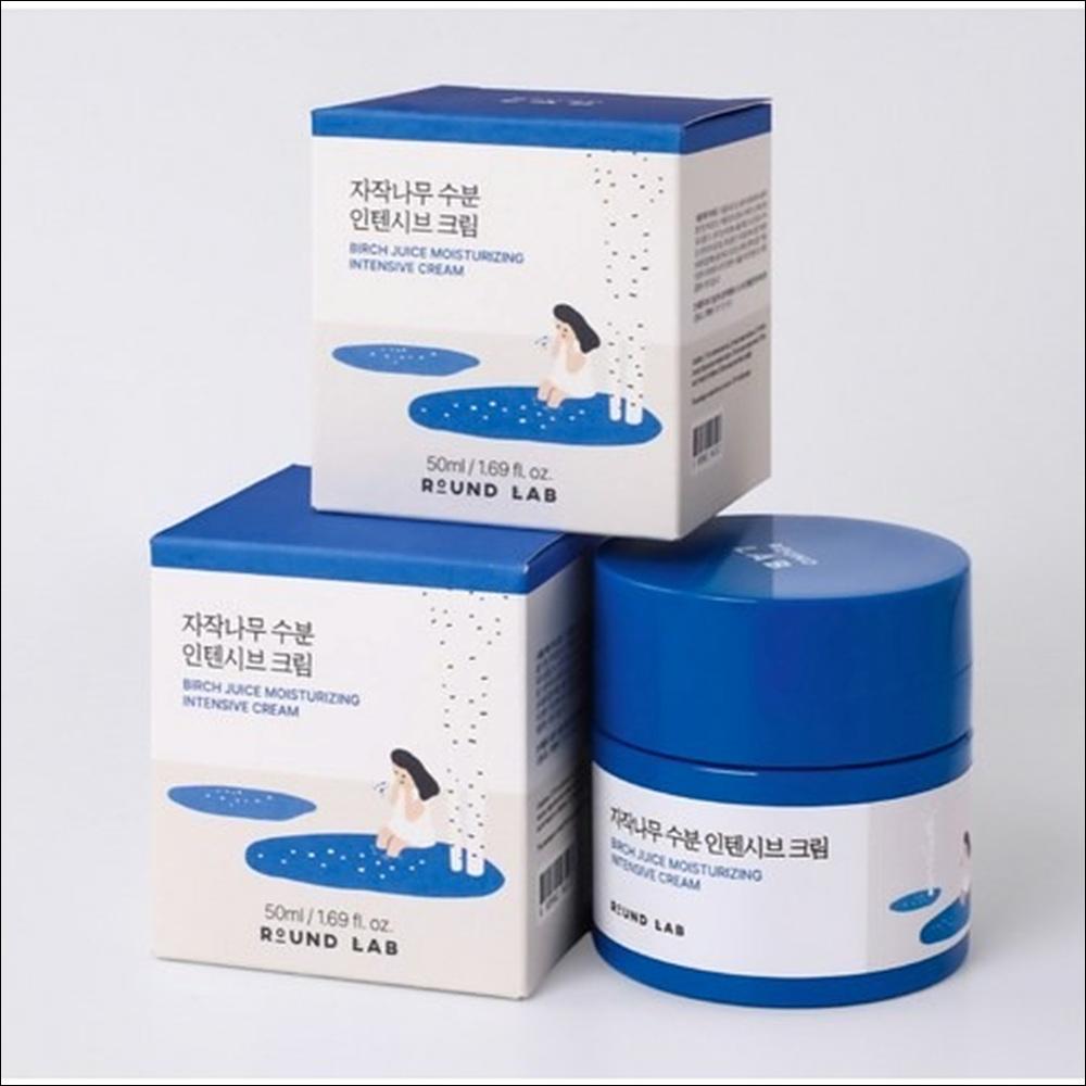 [Round Lab] Birch Juice Moisturizing Intensive Cream - 48-Hour Deep Hydration & Soothing Redness Relief, 50ml | Olive's K-beauty