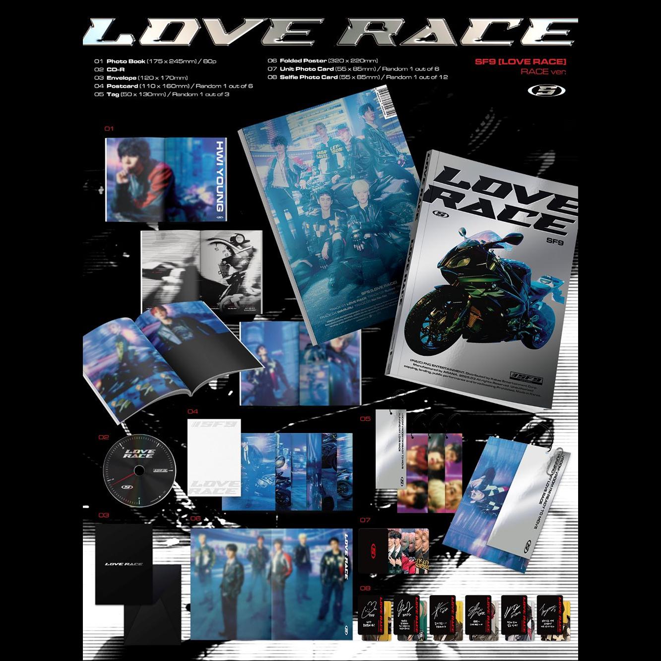 SF9 - LOVE RACE (CD) The 15th Mini Album