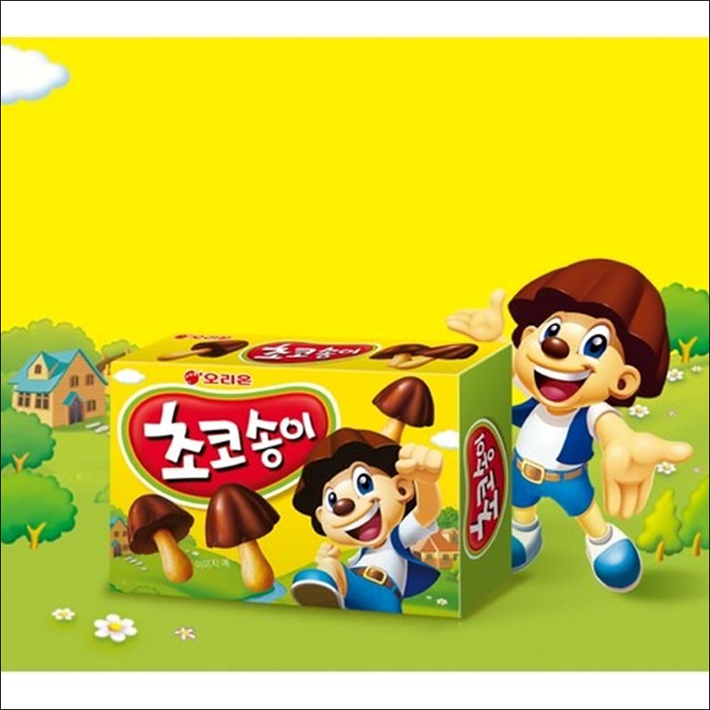 Orion Choco Songyi (Mushroom-Shaped Chocolate Biscuits) 50g (5pack / 6pack)