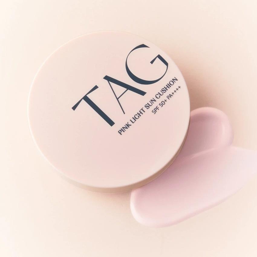 [TAG] Pink Light Sun Cushion - SPF50+ PA++++ Calming Pink Tone-Up Brightening Sunscreen Cushion by Too Cool For School, 15g | Olive's K-beauty