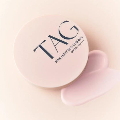 [TAG] Pink Light Sun Cushion - SPF50+ PA++++ Calming Pink Tone-Up Brightening Sunscreen Cushion by Too Cool For School, 15g | Olive's K-beauty