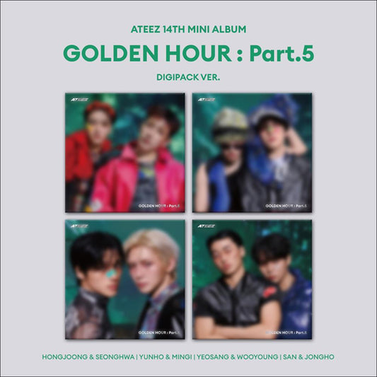 ATEEZ [GOLDEN HOUR : Part.5] Digipack Unit ver. 14th Mini Album + Free Gift