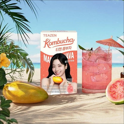 TEAZEN KOMBUCHA Tea Mango Guava Flavor (10 sachets/30 sachets/50 sachets/60 sachets/100 sachets)