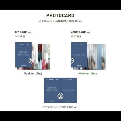 Day6 5th Mini Album The Book of Us Gravity (Soul ver / Mate ver)