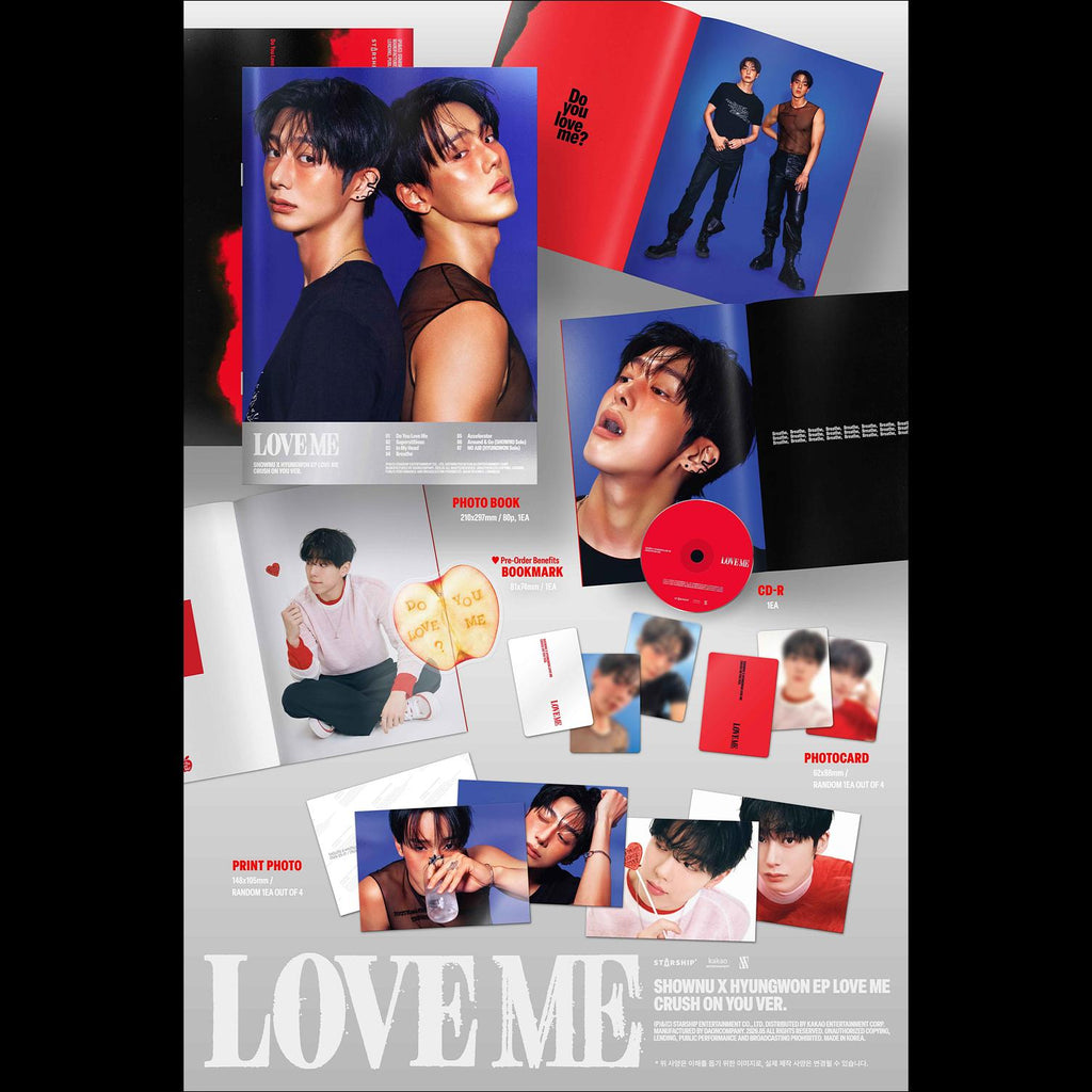 SHOWNU X HYUNGWON (MONSTA X) [LOVE ME] CRUSH ON YOU Ver. EP Album + Free Gift