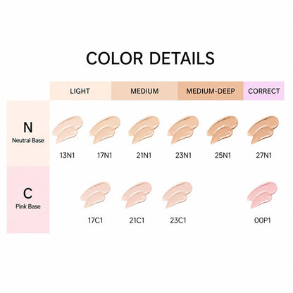[HERA] Black Cushion Foundation Duo Set (15g + Refill 15g) | Matte Long-Wear High Coverage Skin Fit Cushion, K-Beauty