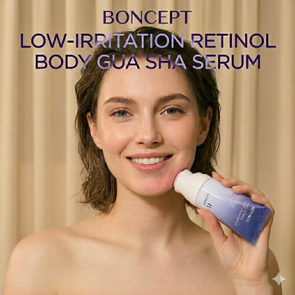 [BONCEPT] Retinol Elasticity Shot Body Guasha Serum - Built-in Body Roller Massage Applicator by LG H&H, 100ml | Olive's K-beauty