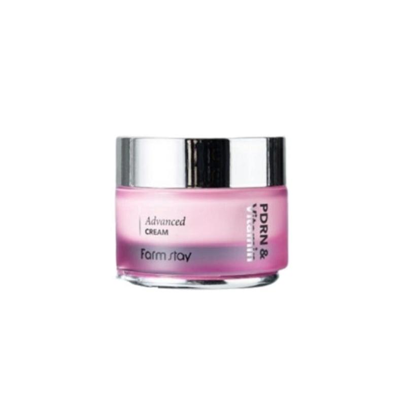 [Farmstay] PDRN & Vitamin Advanced Cream (50ml) | Intensive Rejuvenating & Brightening Face Moisturizer, K-Beauty