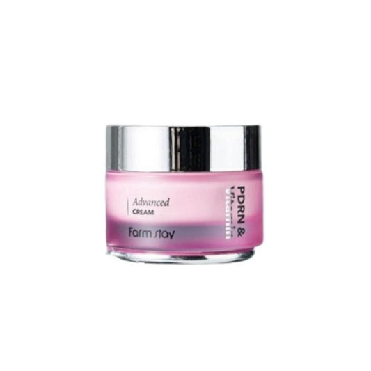 [Farmstay] PDRN & Vitamin Advanced Cream (50ml) | Intensive Rejuvenating & Brightening Face Moisturizer, K-Beauty