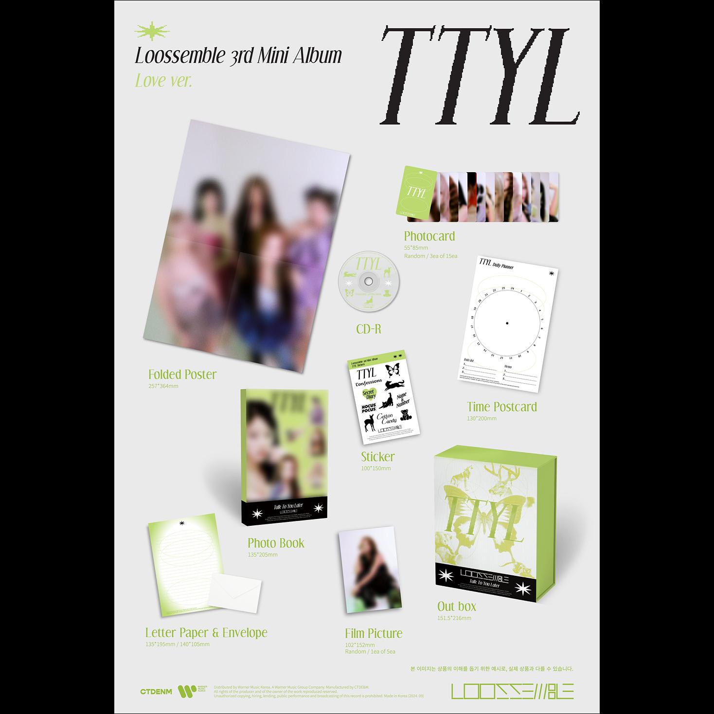 Loossemble - TTYL 3rd Mini Album (Love ver., Rizz ver., Fantasy ver.)