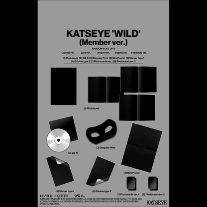 [Pre-order] [WEVERSE SHOP POB] KATSEYE [WILD] Member ver. + Free Gift