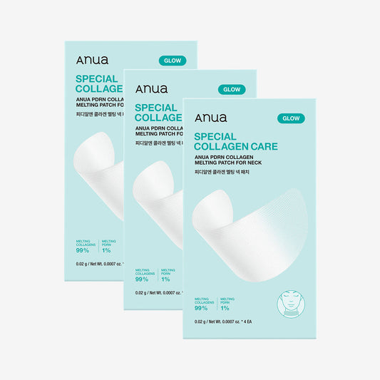 [Anua] PDRN Collagen Melting Neck Patch (4pcs) | Instant Glass Skin Anti-Wrinkle Neck Line Lifting Film, K-Beauty