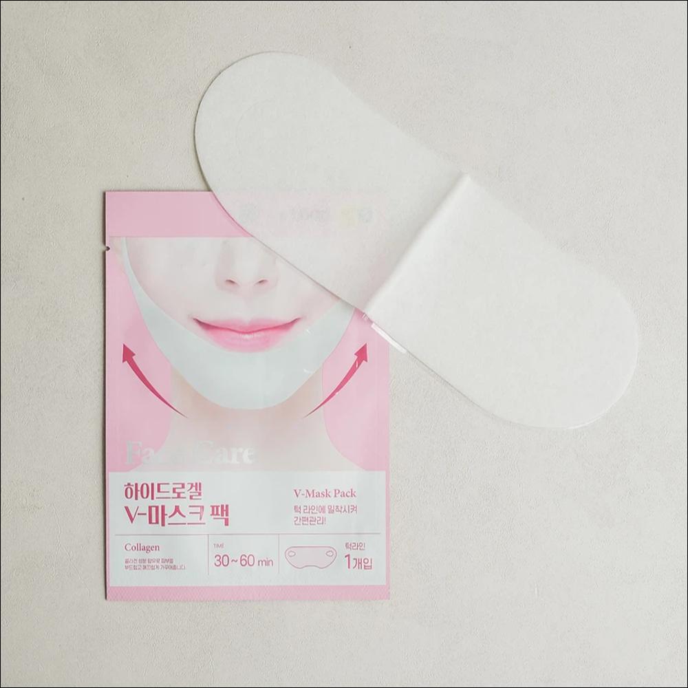 [Pack Miin] Hydrogel V Mask Pack - Tightening & Firming V-Line Patch, Double Chin Care Hydrogel Band, K-Beauty