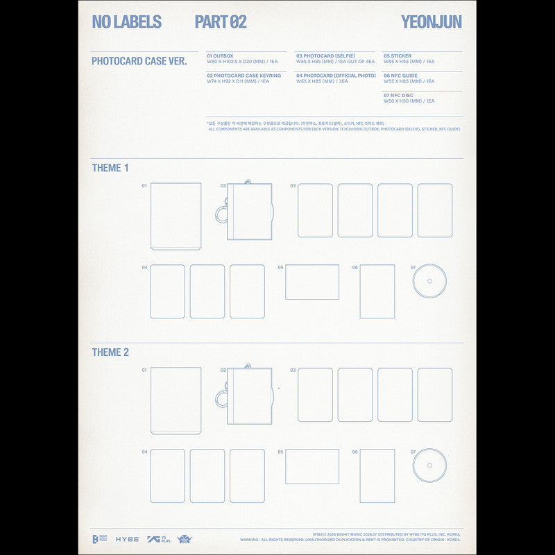 YEONJUN (TOMORROW X TOGETHER) [NO LABELS: PART 02] Photocard Case Ver. + Free Gift