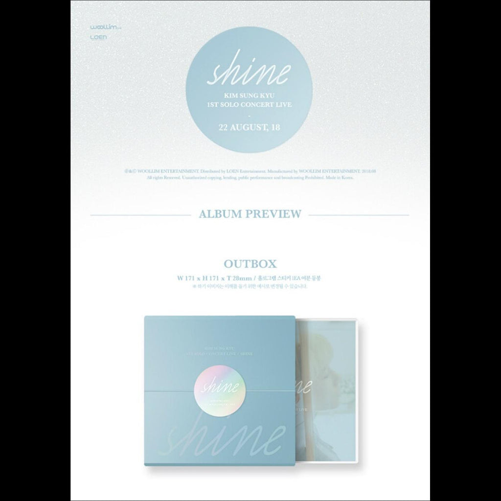 KIM SEONG KYU (INFINITE) - 1ST SOLO CONCERT LIVE Shine [2CD]