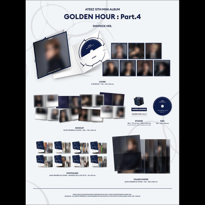 ATEEZ - GOLDEN HOUR Part.4 (Digipack Ver.) + Free Gift