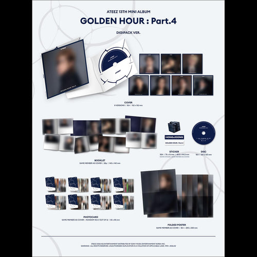 ATEEZ - GOLDEN HOUR  Part.4 (Digipack Ver.) + Free Gift