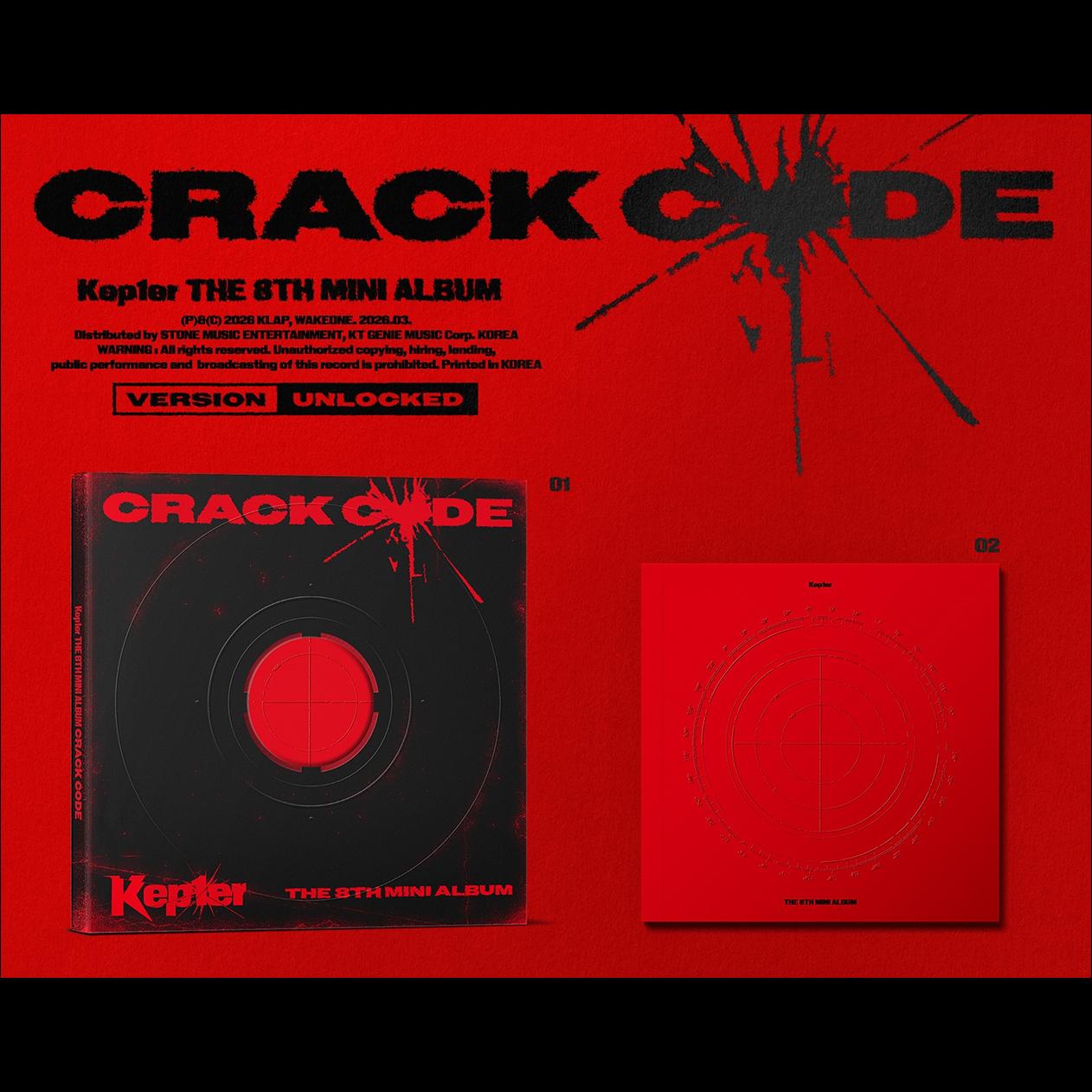 (SET) Kep1er - CRACK CODE 8th Mini Album (LOCKED ver. / UNLOCKED ver.) + Free Gift
