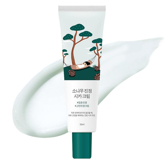 [Round Lab] Pine Tree Soothing Cica Cream - Pine Cica Activer 41% & Triple Hyaluronic Acid Moisturizer, 50ml | Olive's K-beauty