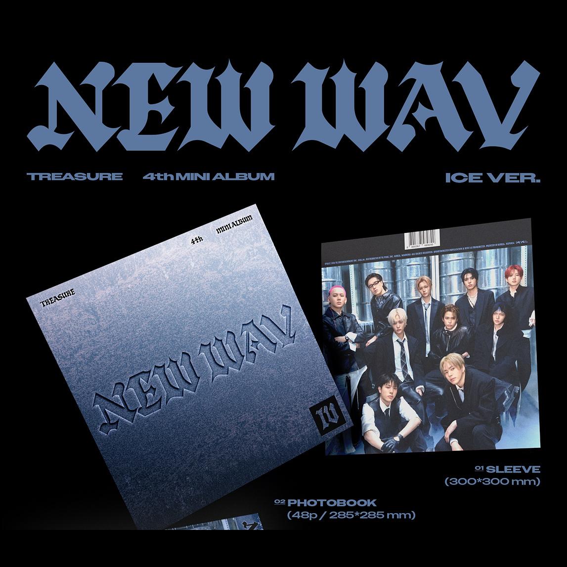 TREASURE [NEW WAV] 4th Mini Album (RED VER./ICE VER.) + Free Gift