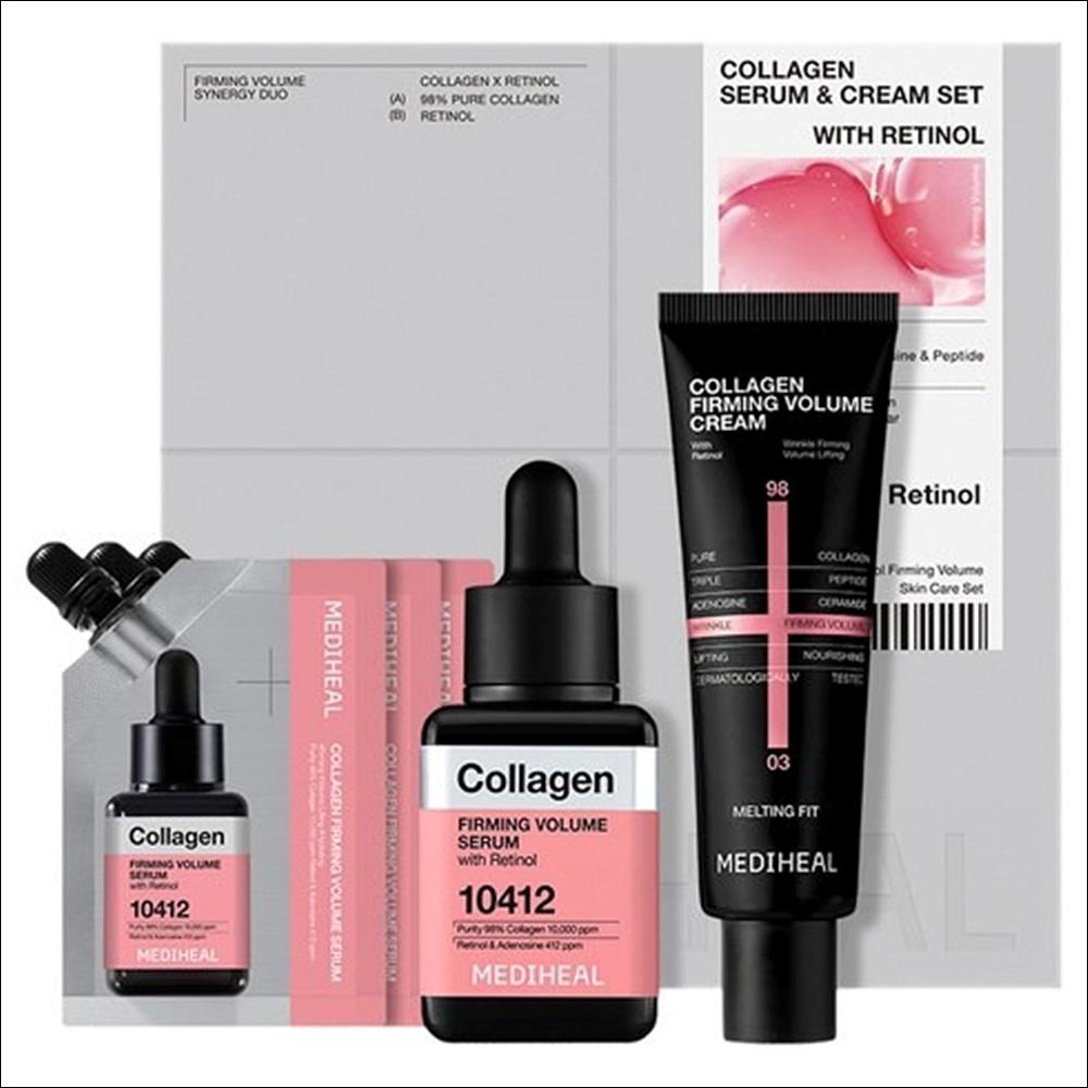 [Mediheal] Collagen Firming Volume Skincare Set - Serum 40ml(+10ml x 3) & Cream 50ml | Olive's K-beauty