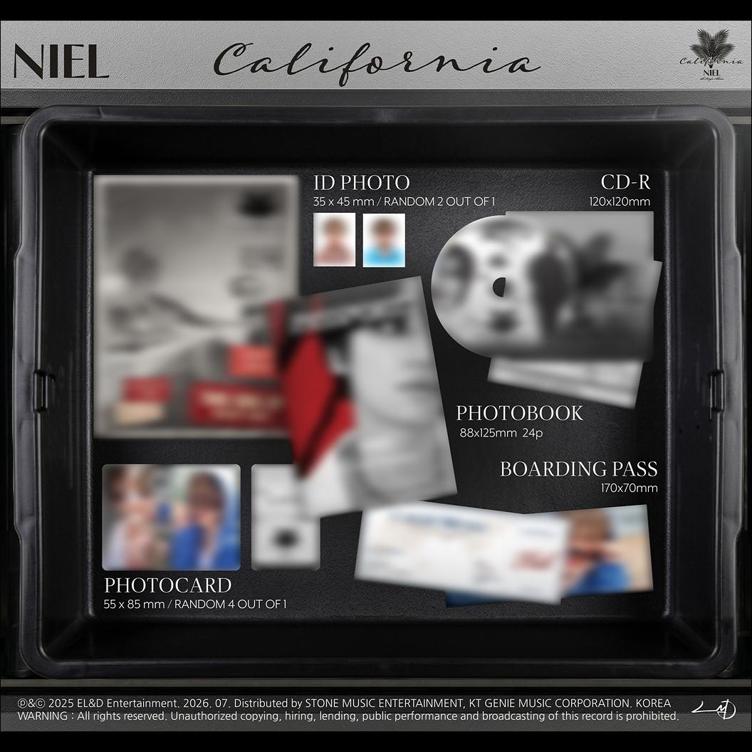 [Pre-order] NIEL (TEENTOP) [California] 4th Single Album + Free Gift