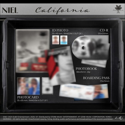 [Pre-order] NIEL (TEENTOP) [California] 4th Single Album + Free Gift