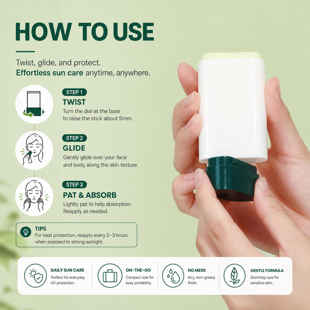 [Round Lab] Pine Calming Cica Airy Sun Stick SPF50+ PA++++ - Sebum Control & Lightweight Soothing Care, 19g | Olive's K-beauty