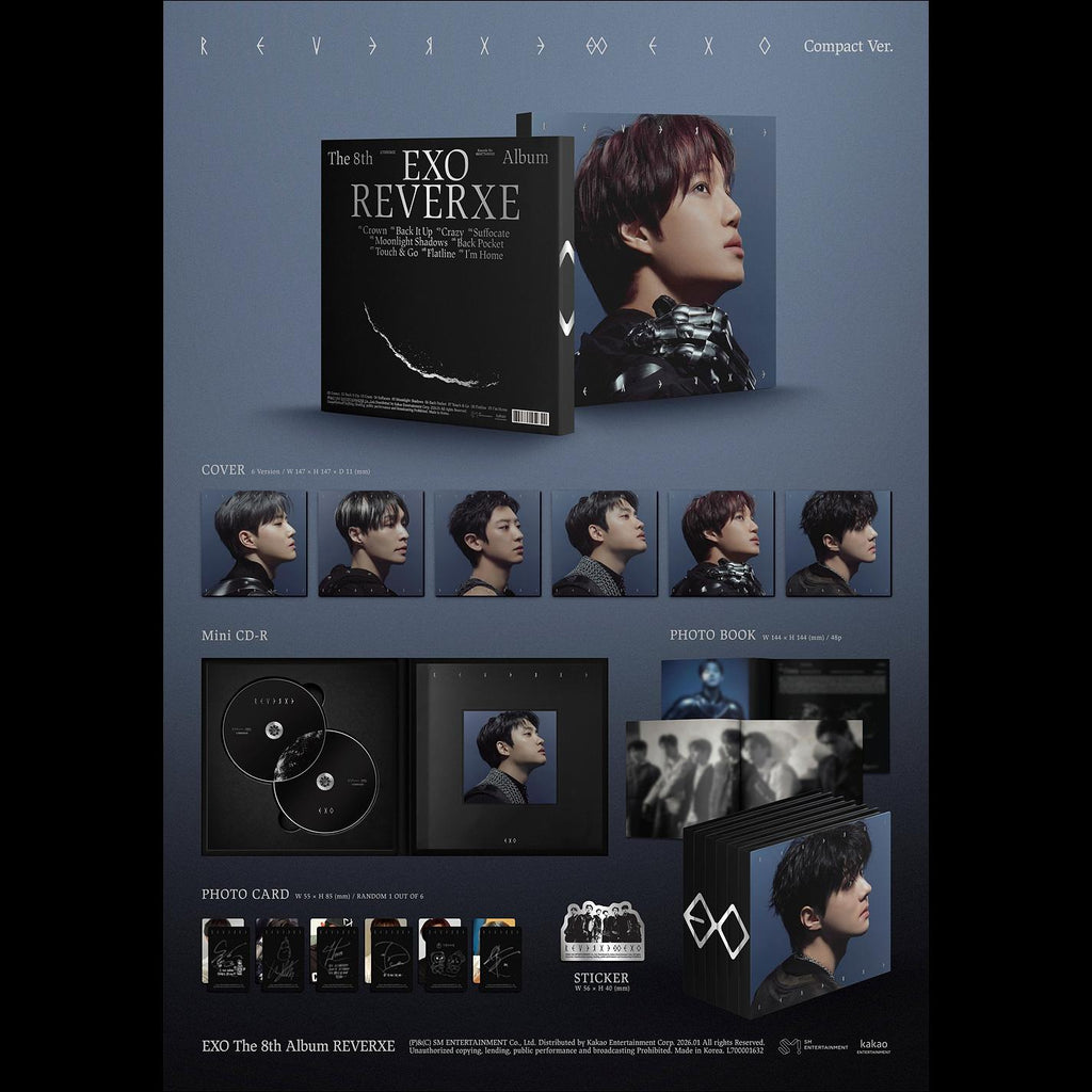 (Compact Ver.) EXO [REVERXE] 8th Album  + Free Gift