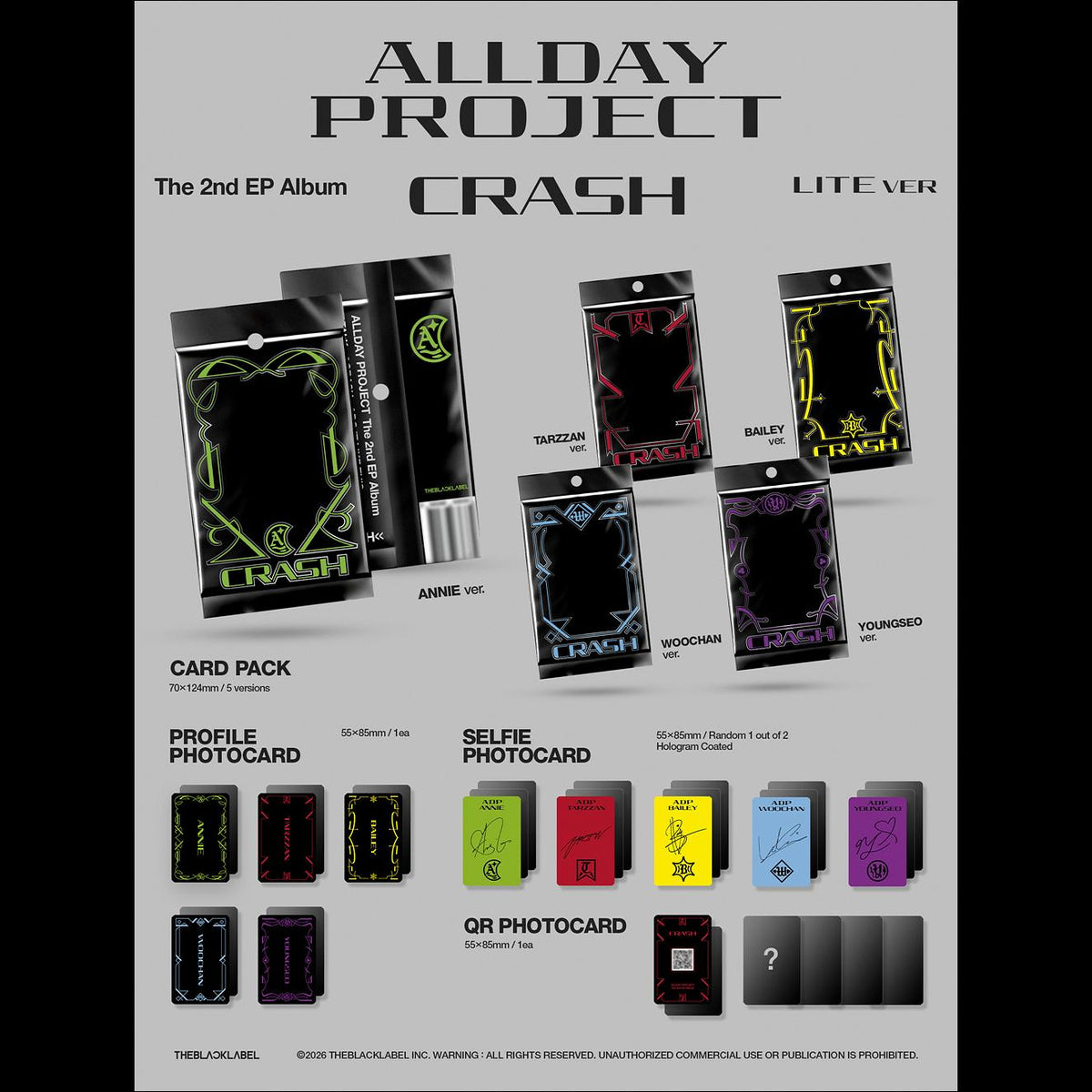 [Pre-order] [SET] ALLDAY PROJECT - The 2nd EP Album [CRASH] (LITE ver.) + Free Gift