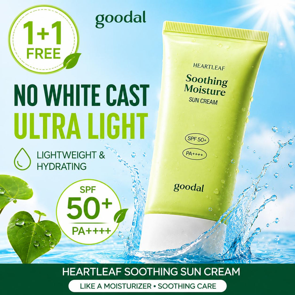 [Goodal] Houttuynia Cordata Calming Moisture Sun Cream SPF50+ PA++++ Duo Set - 50ml x 2 (1+1 Pack) | Olive's K-beauty