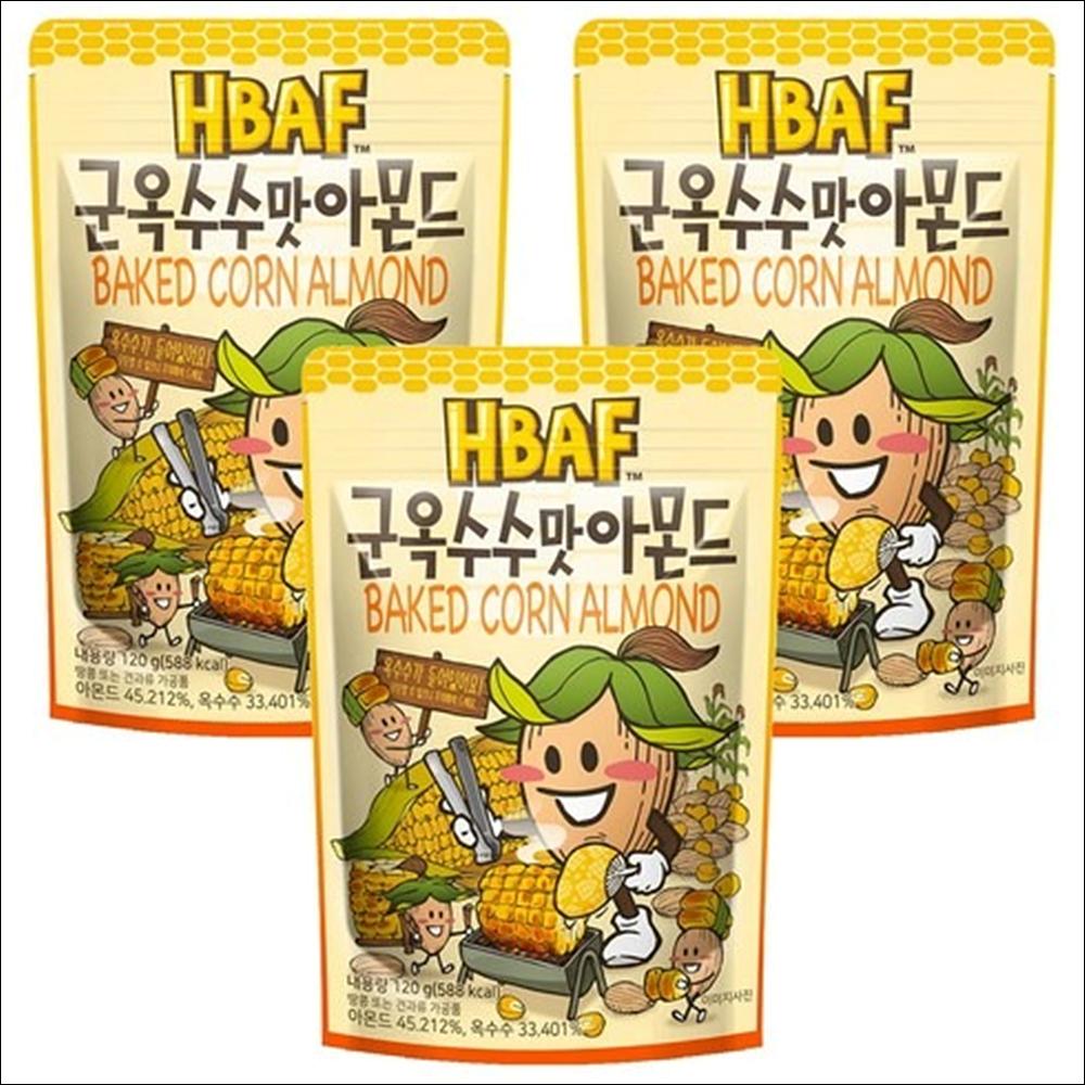 HBAF Baked Corn Almond (Roasted Corn & Savory Almonds) 120g x 1pack / 2pack / 3pack / 5pack