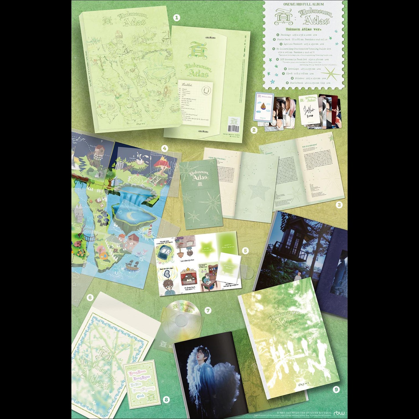 [Pre-order] ONEWE [Unknown Atlas] 3rd Full Album (Unknown Atlas ver.) + Free Gift