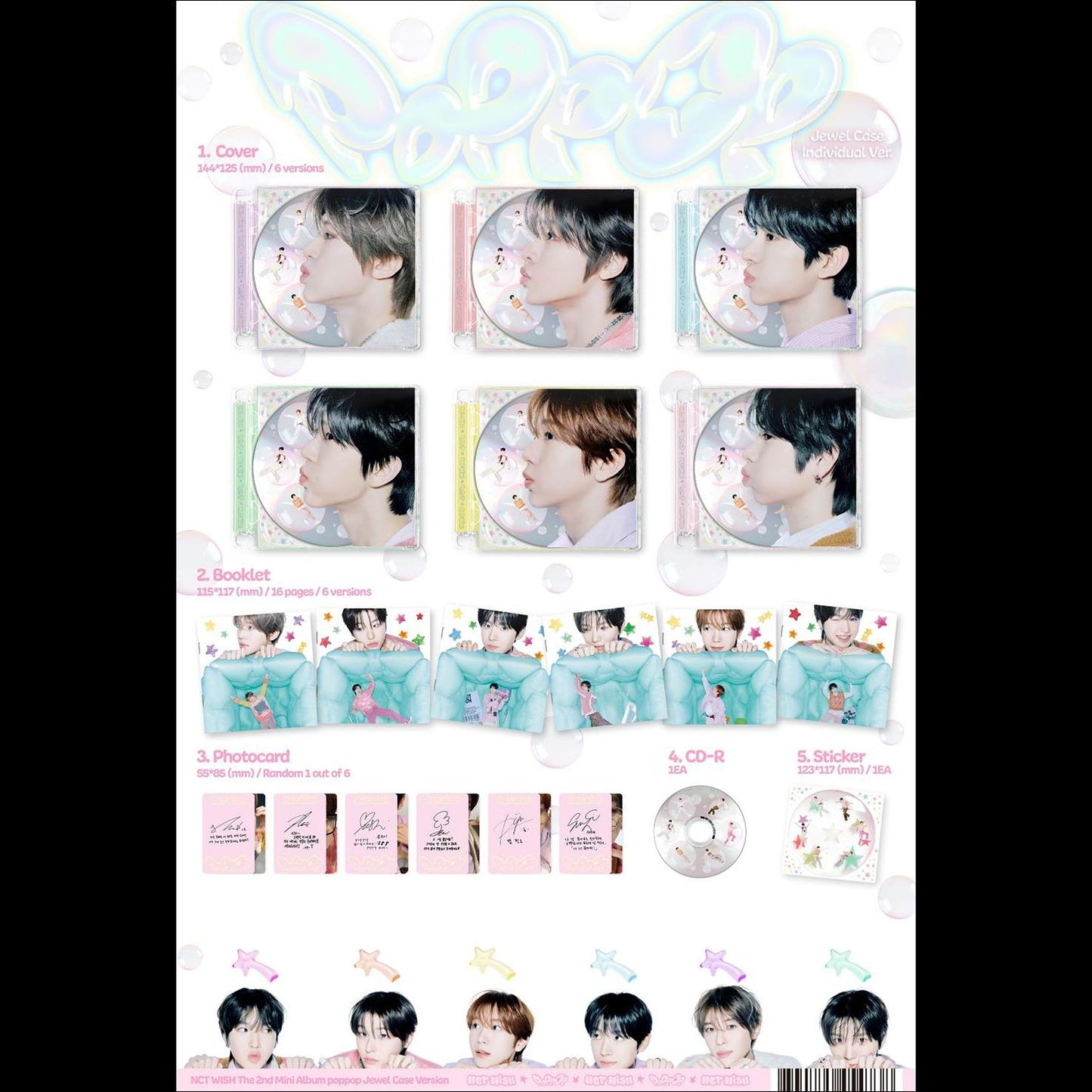 NCT WISH [poppop] Jewel Case Ver. Album