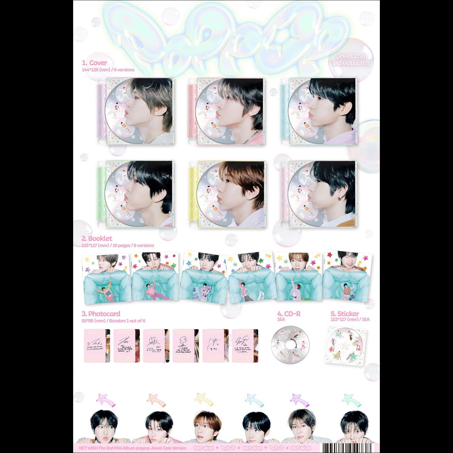 NCT WISH [poppop] Jewel Case Ver. Album