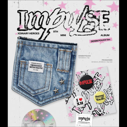 [Pre-order] Xdinary Heroes 9th Mini Album IMPULSE DENIM POUCH Ver KPOP Sealed + Free Gift