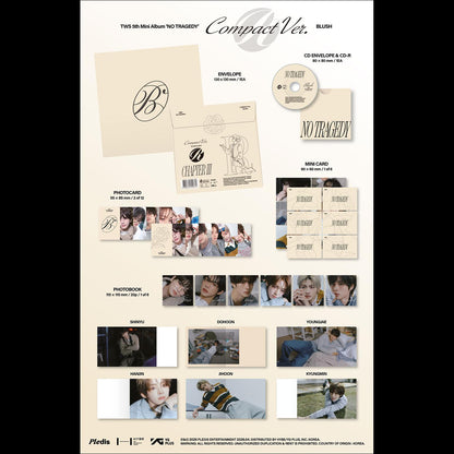 TWS 5th Mini Album [NO TRAGEDY] COMPACT Ver. (BLUSH) + Free Gift