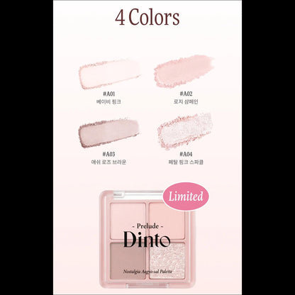 [Dinto] Nostalgic Eye Palette 75 Little Orwell - Prelude Limited Edition Pink Mauve Eyeshadow, Soft Blurring Daily Eye Palette, K-Beauty