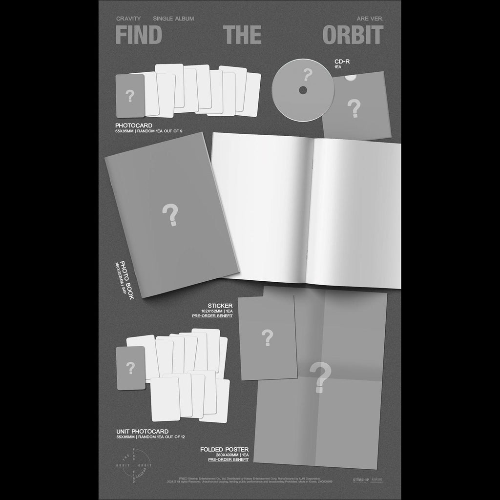 [SET] CRAVITY [FIND THE ORBIT] Single Album (WE ver. / WHO ver. / ARE ver.)