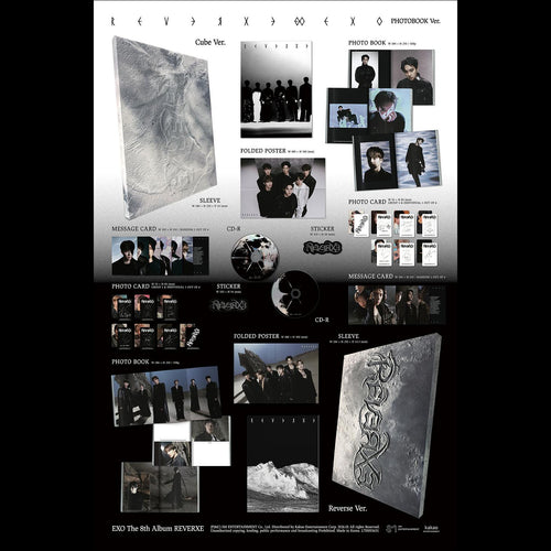 (PHOTOBOOK Ver.) EXO [REVERXE] 8th Album  + Free Gift