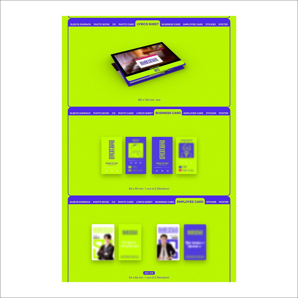 NINE to SIX [GOOD TO YOU] 1st Single Album